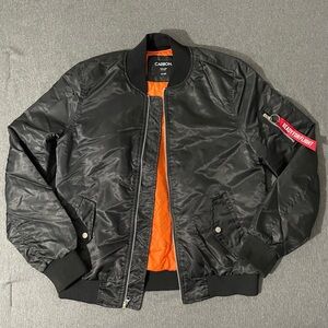 Carbon Black Bomber Jacket